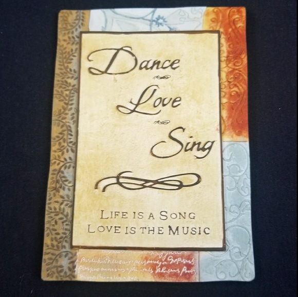 2 POLYRESIN SIGNS-LIVE LAUGH LOVE/DANCE LOVE SING - Picture 3 of 8